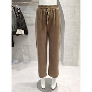 페이지플린  (F5CPT502) 밴딩 끈 골지 일자 팬츠