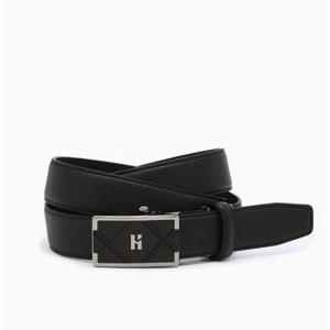 [헤지스ACC] 블랙 퀼팅 소가죽 자동벨트 HJBE6E253BK