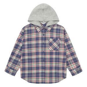 [에꼴리에]여아 후드 탈착 체크 셔츠 21D5381_VI