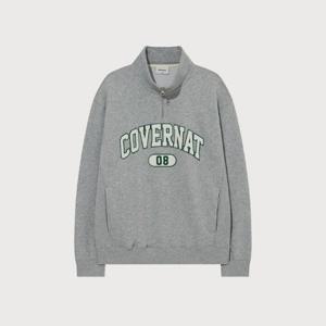 커버낫긴팔티 CQK CO2503CR09-MG 아치로고 하프집업 맨투맨 Melange Gray