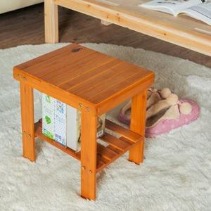 [더블유쇼핑]우드 미니 선반겸용 보조의자/미니테이블 원목의자_