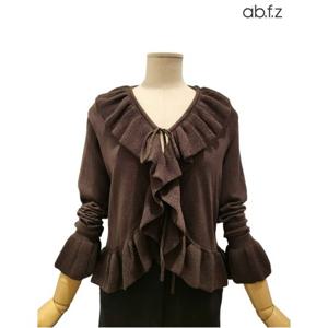 [에이비에프지]프릴 포인트 긴팔 니트 가디건 APA1HY34A