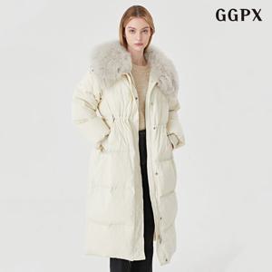 GGPX 빅카라 퍼 스트링 프리미엄 긴팔 롱 패딩 점퍼 (GODJJ008D)