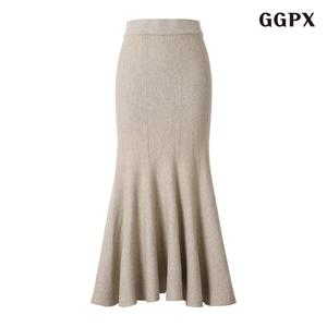 GGPX 니트 밴딩 머메이드 롱 스커트 (GODWH013D)