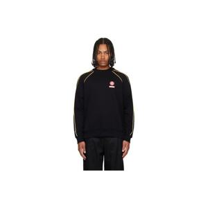 카사블랑카 스웨트셔츠 블랙 그라데이션 파이핑 래글런 스웨트셔츠 252195M204007