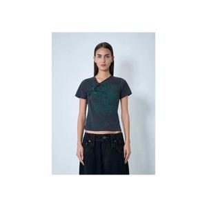 26 SS 알렉산더왕 여성 로고 모티프 티셔츠 awg0262002blk