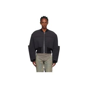 릭오웬스 보머 블랙 콘코르디안 거더 크롭 보머 다운 재킷 252232F058001