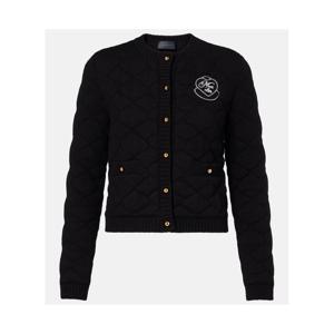 몽클레어 로고 퀼팅 울 블렌드 카디건 P01068174