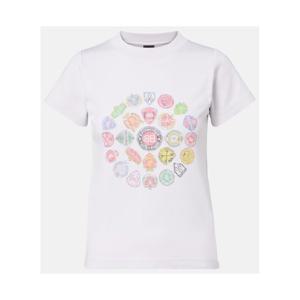 발렌시아가 프린트 코튼 저지 티셔츠 P01092729