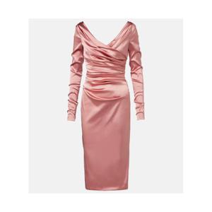 돌체앤가바나 드레이프 새틴 드레스 P01106994