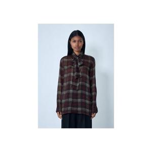 26 SS 생로랑 여성 타탄 실크 카산드르 셔츠 sla0261026gry