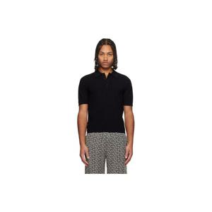 발망 폴로셔츠 블랙 모노그램 니트 폴로 셔츠 252251M212008