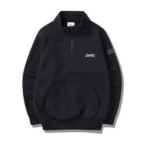 [JEEPKIDS(지프키즈)] 지프 기모 반넥 아노락형 맨투맨 KP4TSU848BK