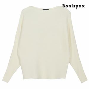 [보니스팍스] 보트넥 잔골지 가오리핏 니트 (XO9KP001M0)