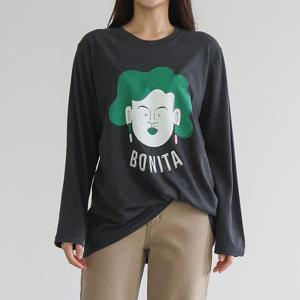 빅사이즈 501 페이스프린팅박스긴팔티 DLYT691