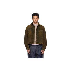아크네 청자켓 그린 코듀로이 재킷 252129M180001