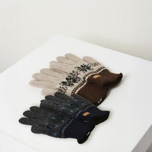 [헤지스][25FW][2컬러 택1] 남성 노르딕 패턴 장갑 HZGV5F105