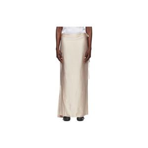 앤드뮐미스터 롱스커트 베이지 에블린 바이어스 컷 맥시 스커트 251378F093000