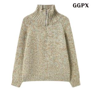 GGPX 하이넥 앙고라 반집업 골지 니트 (GPDKT033D)