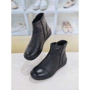 [코디엘루]소가죽 기모안감 심플 앵클 부츠 5cm CDSP501003