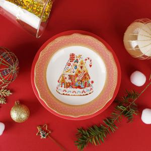 [트리플 투 피프스] 크리스마스 로얄팰리스 접시 16cm 핑크