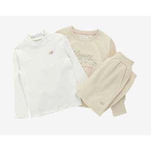 뉴발란스 KIDS NBgC 여아 프릴반목 3PCS 기모 스웻셋업 B1 NK9YF4801G 64