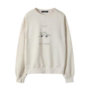 [나인식스뉴욕]라운드넥 레터링 기모 맨투맨 티셔츠 (NP4LW014L0