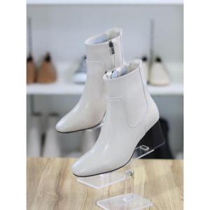 바이로쏘 세이브존06 소가죽 청키 미들힐 집업 6cm 앵클부츠 (BY)23S10J856CF2W