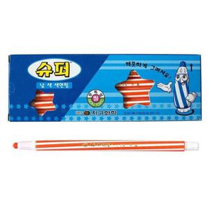 지구화학 슈퍼 낱색 색연필 (12자루) 1다스 (주황)