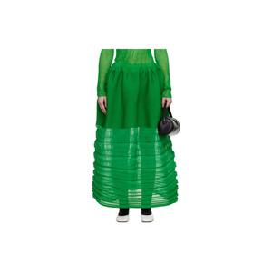 이세이미야케 스커트 그린 디셈버 무빙 니트 미디 스커트 261809F092000