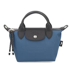 롱샴 캔버스 가죽 트림 플랩 토트백 1500 HSR806