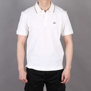 22SS CP 컴퍼니 자수로고 폴로 반팔티 슬림 화이트 12CMPL052A 005263W 103