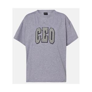 발렌시아가 CEO Team 프린트 코튼 저지 티셔츠 P01058265