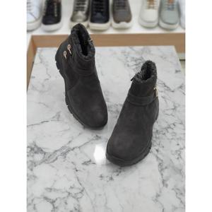 허시파피 세이브존05 여성 통굽 천연양가죽 퍼부츠 RLWSFN605