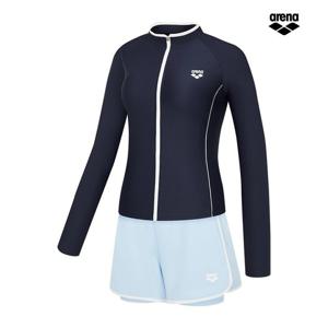 아레나 웨이비 레귤러핏 집업 래쉬가드 3PCS 세트 A6BL1PS01 NVY