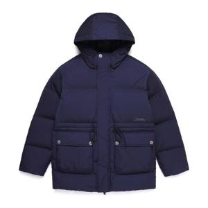 내셔널지오그래픽 남여공용 중힙기장 후드 구스 다운 점퍼 N254UDW090