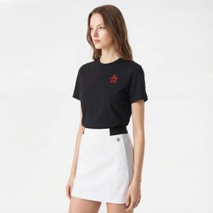 [먼싱웨어]여성 시그니처 라운드 반팔 티셔츠 블랙 MR122LTS13