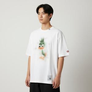 미하라 야스히로 배송 미하라야스히로 덕 남성 반팔 티셔츠 J14TS772 WHITE