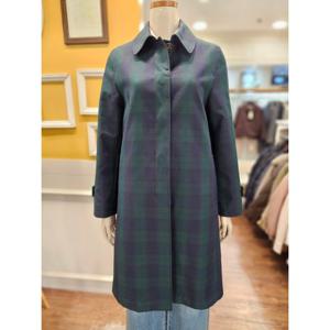 [BCBG]싱글 버튼 체크 트렌치코트 B5C8N735
