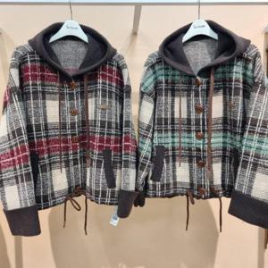 라티움 HC34 탄탄한니트조직체크후드니트점퍼 T2611jp01