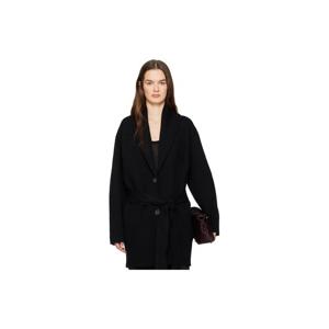 토템 가디건 블랙 숄 칼라 가운 가디건 261771F095002