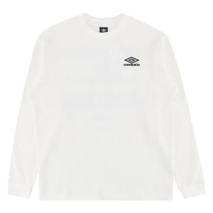 엄브로 헤리티지 레터링 와플 긴팔 티셔츠 UR121CRL21SCW