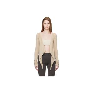 릭오웬스 티셔츠 베이지 템플 크롭 랩 탑 261232F110043