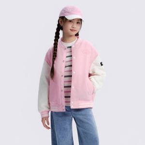 [내셔널지오그래픽키즈]K261UPD910 우븐 베이스볼 패딩 점퍼 PINK