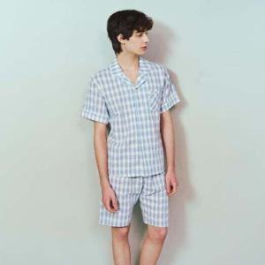 [솔브] 선염 시어서커 체크 남성 파자마(SPA2501M)