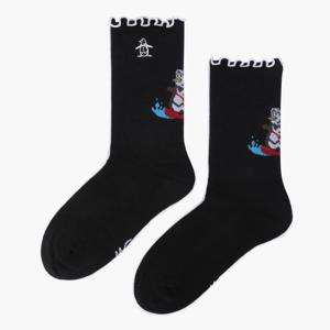 [먼싱웨어]여성 그래픽 삭스 블랙 MR122LSO24