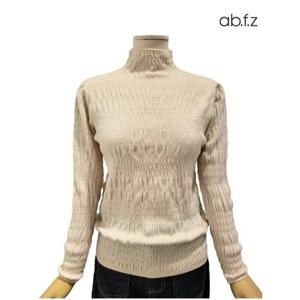 [에이비에프지]셔링 포인트 반폴라 긴팔 니트 APA1HW39A