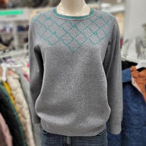 크로커다일레이디 DP01 라운드배색가디건 CLEWSW302