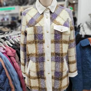 크로커다일레이디 DP01 체크플리스셔츠자켓 CLEWJK201