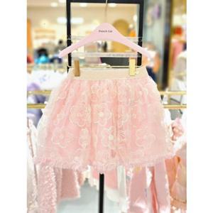 핑크 스팽글 꽃 샤 스커트 (Q51DCS080S)